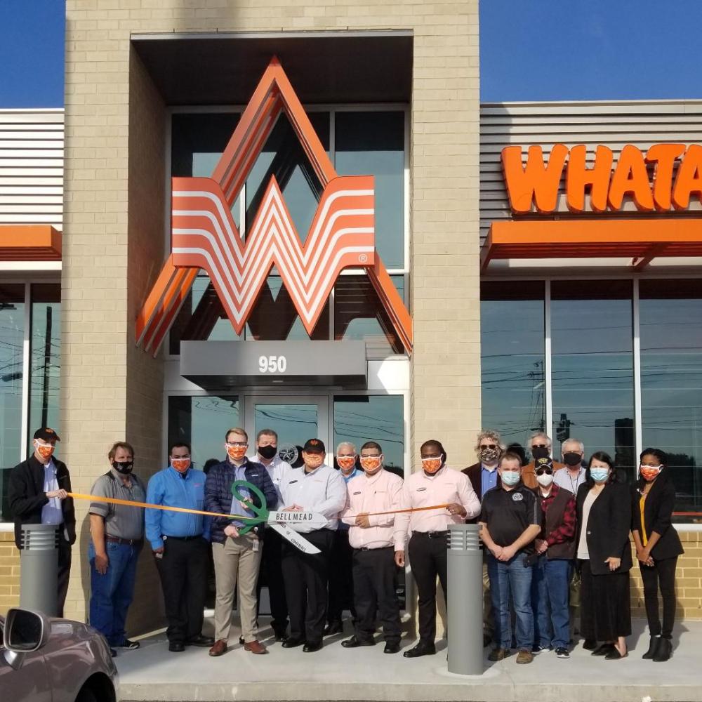 Group at a Whataburger Grand Opening